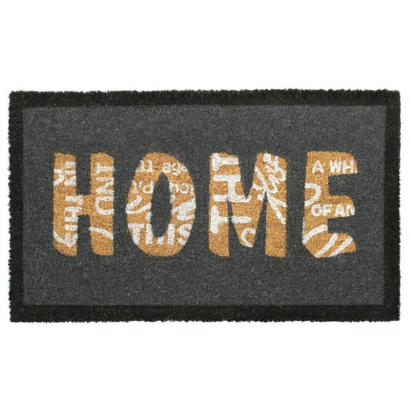 Rugsmith White Machine Tufted Scripty Home Doormat, 18" x 30"