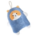 thumbnail image 3 of LNGOOR Verdant Touch Hanging Towel Towel Dog Pattern Coral Fleece Strong Water Absorption Fast Drying Hanging Hand Towel Blue, 3 of 9