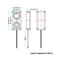 thumbnail image 3 of Decodeary 2pcs Speaker Sound Unit Square Fittings Systems Volume Loudspeaker, 3 of 6