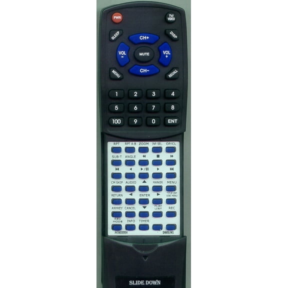 Replacement Remote for SAMSUNG AK59-00055A, AK5900055A, RTAK5900055A, 00055A, DVDR135A, DVDR135, DVDR129, DVDR130XAA, DVDR130