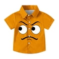 thumbnail image 4 of Piuwrlz Orange Short Shirts Sleeve Teen Boys Graphic polo Pocket Pullover T Shirts Orange Size 10 Years, 4 of 9