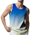thumbnail image 2 of ZyeKqe Plus Size Tank Tops for Men Crew Neck Loose Casual Camisole Tops Sleeveless Gradient Color Summer Tees, 2 of 8