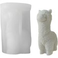 thumbnail image 1 of Molde de silicona 3D pequeñas Alpacas, vela de animales, herramienta de fabricación de jabón de yeso de resina, molde para hornear Chocolate, decoración del hogar, Animal, 1 of 5