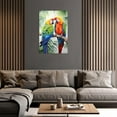 thumbnail image 5 of ADALE Bird Wall Art Colorful Parrot Canvas Tropical Rain Forest Animal Picture Print Macaw Painting for Bathroom Decor Framed 11x14 Inch, 5 of 6
