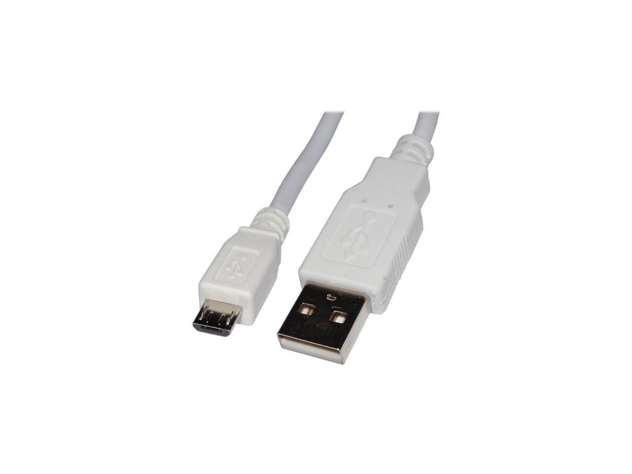 4XEM 10Ft Micro Usb Cable Data Sync Charge Samsung Kindle, 4XMUSB10WH (TC4738)