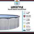 thumbnail image 4 of Lake Effect Pools Lifestyle 21' Round 54" Resin Protected Steel Wall Above Ground Swimming Pool, 4 of 8