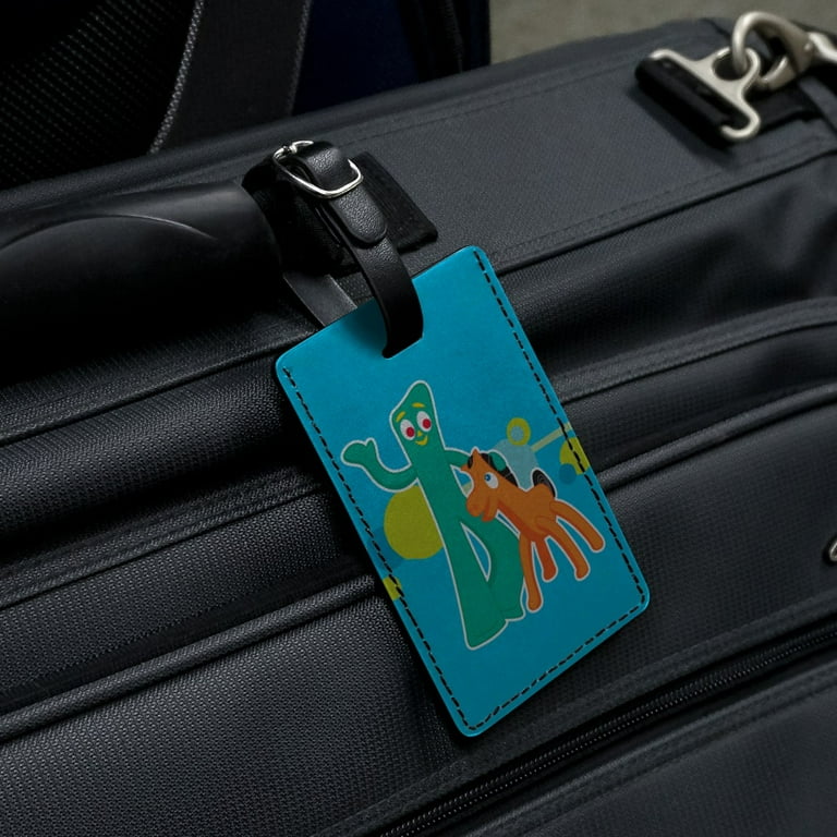Gumby Pokey Bendy Buddies BFFs Rectangle Leather Luggage Card