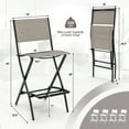 thumbnail image 2 of Gymax Tabourets de Bar Pliants, Ensemble de 4, Café, 2 of 8