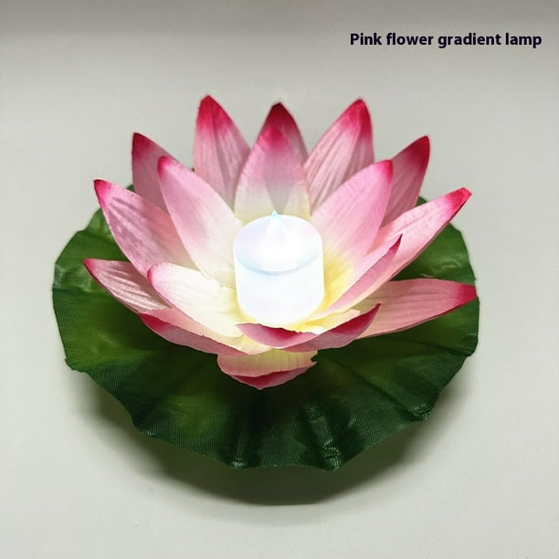 5 UNIDS Energía Solar Flotante Flor de Loto LED Luz de Acento para Piscina Estanque-Deseando Lirio de Agua Velas Luz Decorativa Flotante