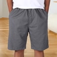 thumbnail image 2 of FUZHIQ Mens Shorts Casual 10 Inch Inseam Elastic Waist Cargo Shorts Breathable Summer Beach Shorts Solid Splice Pocket,XXXXXL, 2 of 7