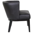 thumbnail image 3 of Scranton & Co Chaise de Réception en Faux Cuir Noir et Bois Flotté, 3 of 4