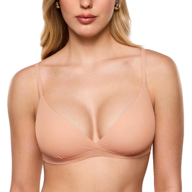 Bralette INLYRIC Inbarely Sin Aros con Escote en V Algodón Naranja XS