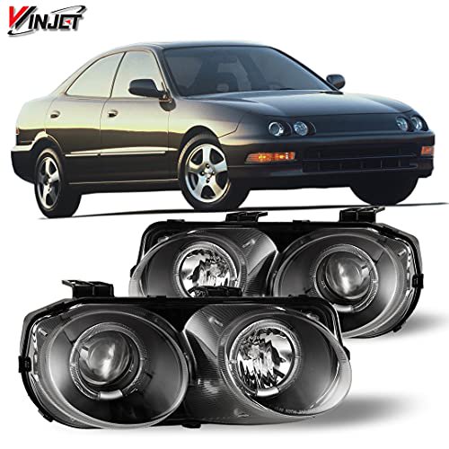 Winjet WJ10-0216-04 Projecteur Phares Halo pour 1994-1997 Acura Integra - Noir/clair