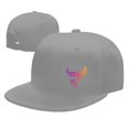 thumbnail image 4 of DouZhe Flat Brim Cap Snapback Hat, Animal Bird Phoenix Prints Adjustable Gray Adult Baseball Cap, 4 of 6