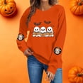 thumbnail image 2 of Frostluinai Womens Sweatshirt Halloween Spooky Season Fall Pullover Crew Neck Long Sleeve Soft Casual Sweat Shirt Holiday Clothes, 2 of 8