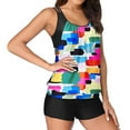 thumbnail image 5 of WREESH Womens Two Piece Swimsuit Tankini New Fashion Swimwear Casual Bikini Set Printed Swimsuit Beach Bathing Suit Multicolor, 5 of 6