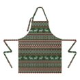thumbnail image 2 of Red and Green Christmas Reindeer Apron-Garden Aprons for Women with Pockets-Cotton Linen Waterproof Kitchen Cooking Gardening Aprons Adjustable for Kitchen,Cooking,BBQ and Salon 32"x27", 2 of 7