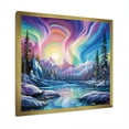 thumbnail image 4 of Designart "Liquid Art With Aurora Borealis Charm II" Aurora Borealis Picture Framed Wall Art Prints, 4 of 5
