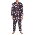 thumbnail image 3 of Sikiie Breast Cancer Awareness1 Mens Pajama Set, Soft Warm Long Sleeve Sleepwear, Cozy Button-Down Pjs for Men-X-Large, 3 of 7