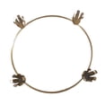 thumbnail image 1 of Candelabro de metal, anillo de Adviento, porta velas de té, anillo de corona de Adviento para mesa Portavelas de 4 piezas, 1 of 6