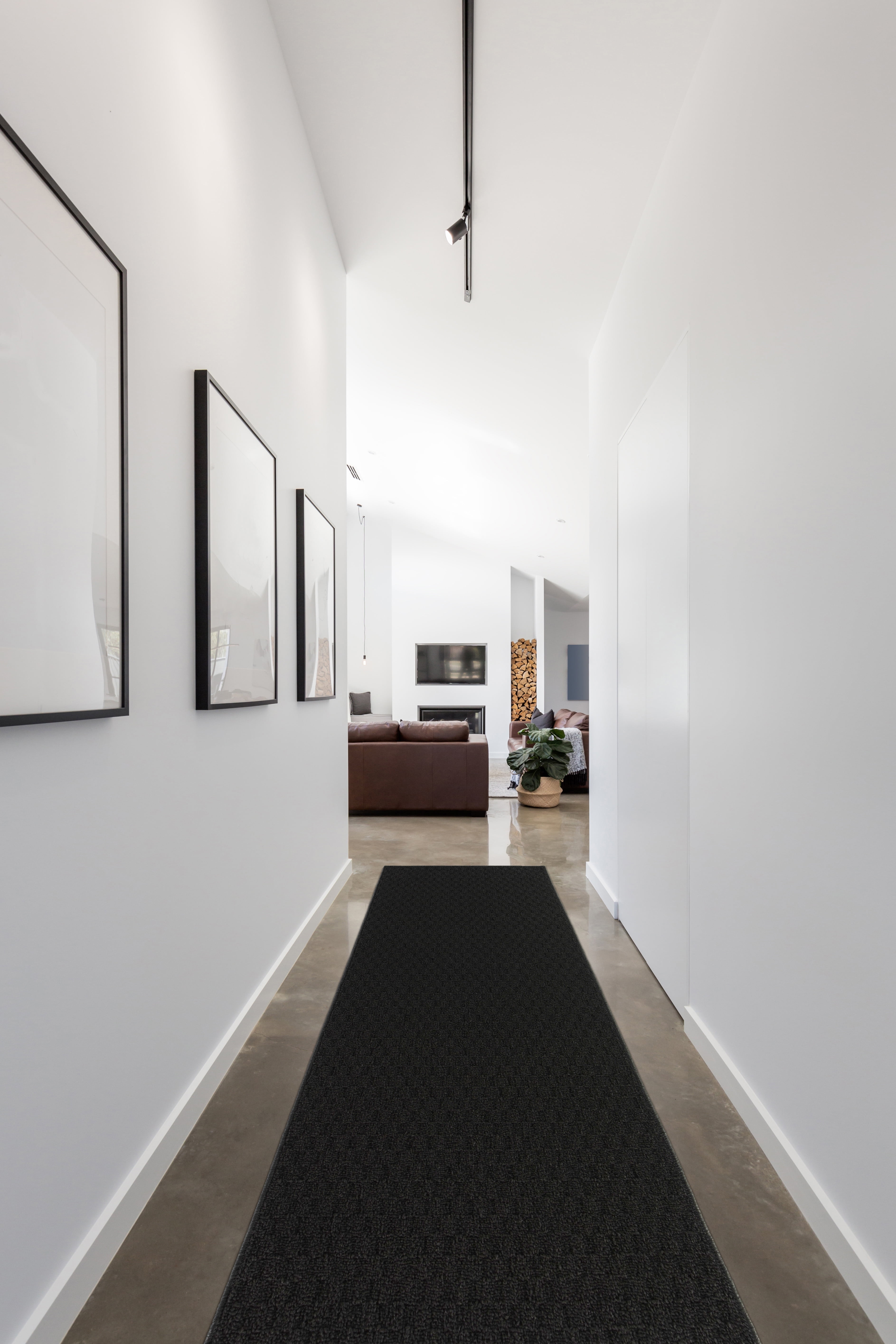 Garland Rug Town Square Black Indoor Runner Rug, 2' x 12'