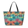 thumbnail image 2 of Kdxio Hawaii Palms for Beach Bag for Women Large Beach Tote Bag Waterproof Sandproof Swim Bag with Zipper Pockets Beach Vacation Travel, 2 of 7
