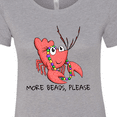 thumbnail image 4 of Inktastic More Beads, Please Cute Mardi Gras Crawfish Women's T-Shirt, 4 of 5