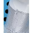 thumbnail image 4 of Venjoe Kids Girls Shiny Sequins Halter-neck Figure Ice Skating Tutu Dress Christmas Snowman Dance White 14, 4 of 6