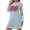 Light Blue#3, variant on LOPECY-Sta Sleep Dress for Women Long Sleeve Sleep Shirts Round Neck Loose Comfortable Short Nightgowns Sleepshirts for Home