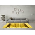thumbnail image 3 of Ahgly Company Machine Washable Indoor Rectangle Solid Yellow Modern Area Rugs, 8' x 10', 3 of 4