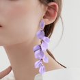 thumbnail image 3 of Yesbay 1 Pair Women Petal Earrings Retro Anti-allergy Lightweight Ear Decoration Jewelry Prom Cocktail Party Hanging Earrings Long Dangle Earrings, 3 of 8