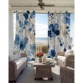 thumbnail image 6 of Blue Spring Floral Blackout Curtains for Bedroom Living Room Darkening Curtains 54 Inch Long Summer Pastoral Leaf Country Short Curtain for Small Window Treatment Insulated Grommet Drapes 52"x54"x2, 6 of 9