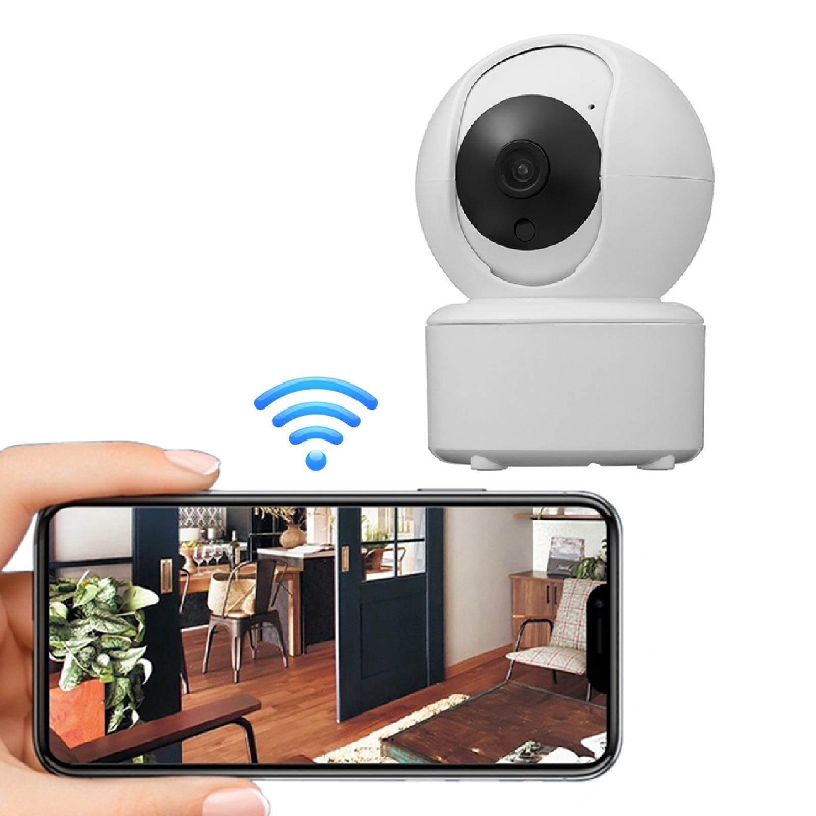 Skegnu 50% Off Clear! Security Camera 3MP Baby Monitor Dog Camera 360-degree For Home Security W/ Smart Motion Tracking Phone App IR Night Vision 2-Way Audio Cameras for Home Security