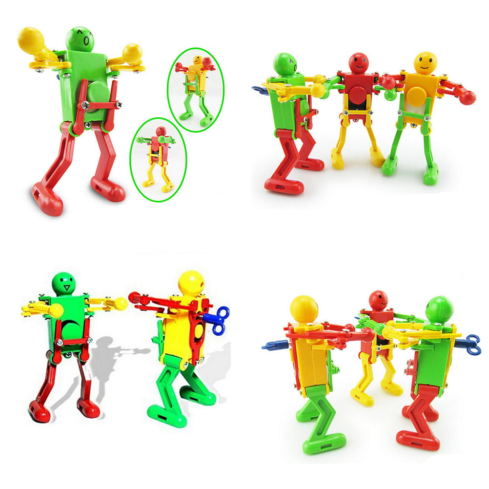 2PCS/lot Clockwork Spring Wind Up Toy Dancing Robots Toy for Children Kids To ^ 