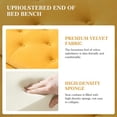 thumbnail image 3 of HULALA HOME Modern Velvet Storage Ottoman  with Gold Base & Nailhead Trim, Upholstered Bedroom  for End of Bed, Button-Tufted Footstool for Entryway Living Room Dining Room, Mustard, 3 of 7