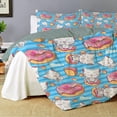 thumbnail image 2 of Baby Kitten con Donut Funda Nórdica Queen 90 x 90 en Ultra Suave Lavado, 2 of 8