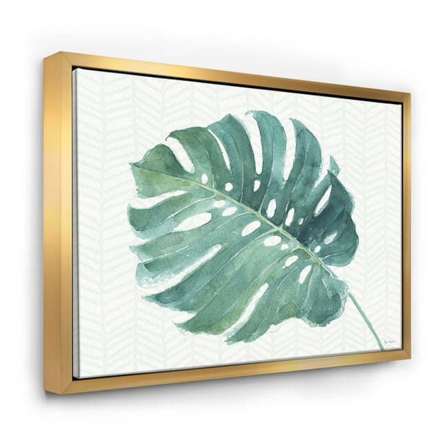 Mixed Botanical Green Leaves IV - Cottage Framed Canvas