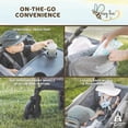 thumbnail image 3 of Busy Bee Foldable Wagon Stroller for 2 Kids, Push Pull Collapsible Kids Wagon with Adjustable Handle Bar, Removable Canopy, 5-Point Harness, Shock-Absorbing Wheels, Grey, 3 of 5
