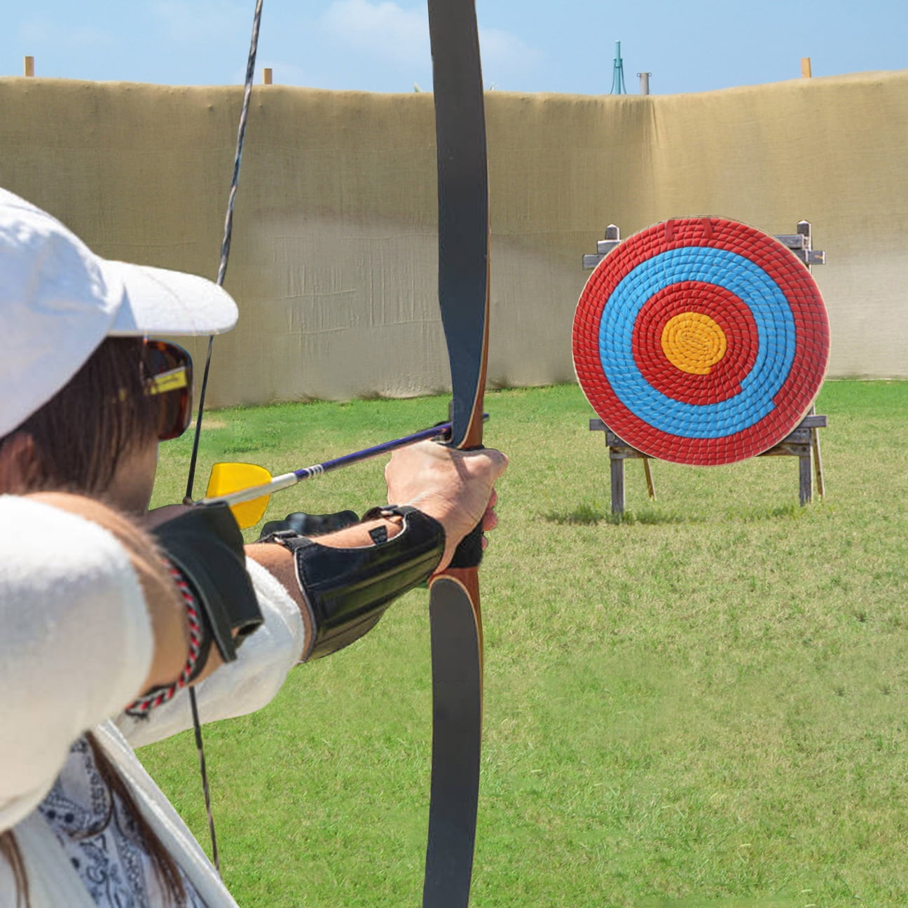 Zeronic Hand-Made Solid Straw Archery Target Durable Bow and Arrow Round Target for Youth Backyard Outdoor Shooting Practice