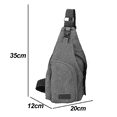 thumbnail image 2 of Canvas Sling Bag Crossbody Backpack Hiking Daypack Rucksack for Men Women Outdoor Cycling Travel, 2 of 5