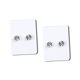thumbnail image 1 of Pendientes falsos Qarigey con clip magnético para hombre y mujer 5 pares blanco transparente, 1 of 6