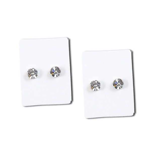Pendientes falsos Qarigey con clip magnético para hombre y mujer 5 pares blanco transparente
