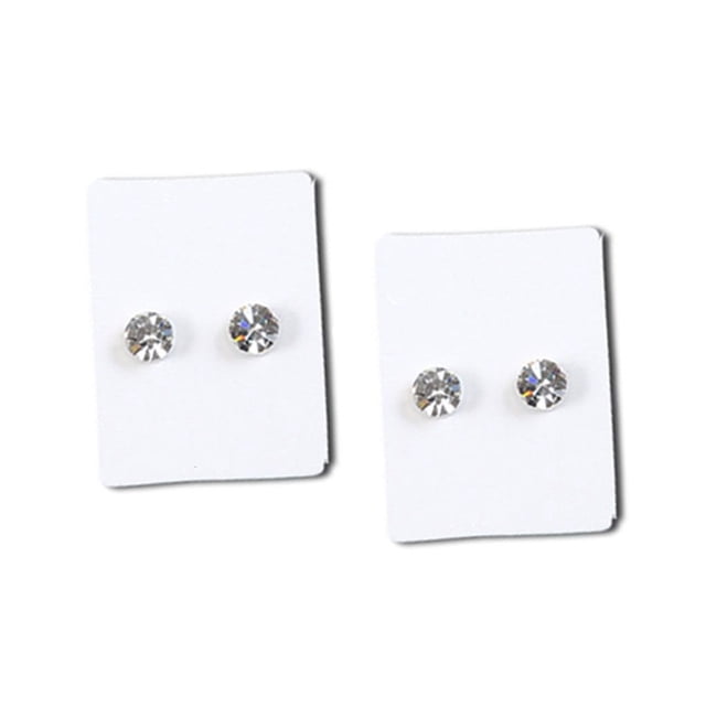 Pendientes falsos Qarigey con clip magnético para hombre y mujer 5 pares blanco transparente