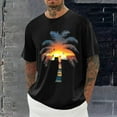 thumbnail image 2 of Miqool Mens and Big Mens Graphic T-Shirts Casual Loose Fit Oversized Hawaiian Beach Shirts Crew Neck Short Sleeve Summer Tee Tops, 2 of 5