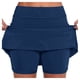 thumbnail image 1 of Falda de tenis para mujer con pantalón corto interior - Falda pantalón deportiva de cintura alta para yoga/correr - Tejido de secado rápido, cintura elástica, tallas S-XXXXXL, 1 of 6