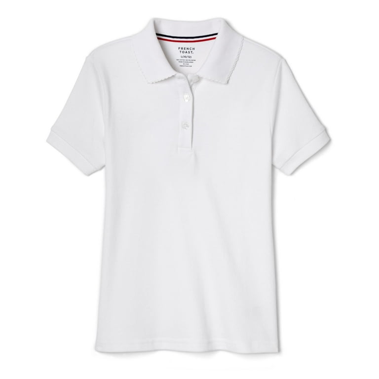 French Toast Girls School Uniform Short Sleeve Picot Collar
