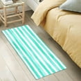 thumbnail image 4 of Mint Green Stripes Pattern 39x20" Bath Mat Carpet, Absorbent and Non-Slip for Kitchen or Bathroom, Quick-Drying, 4 of 8