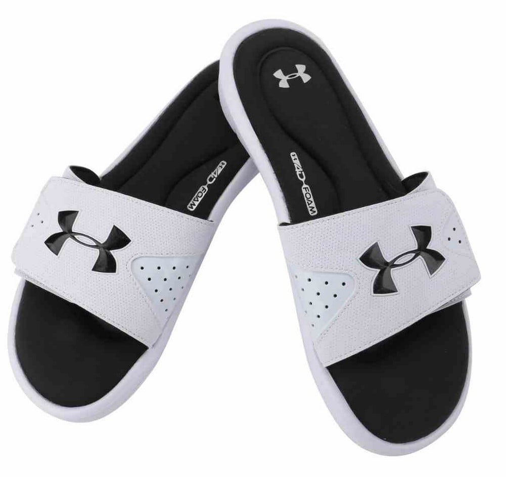 white under armour sandals