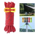 thumbnail image 4 of Carpa de cable reflectante Cuerda de línea con tensor Ligero 13 pies Cuerda para acampar de alta resistencia para toldo Refugio Acampar al aire libre rojo Sunnimix Cuerda de tienda Guyline, 4 of 8
