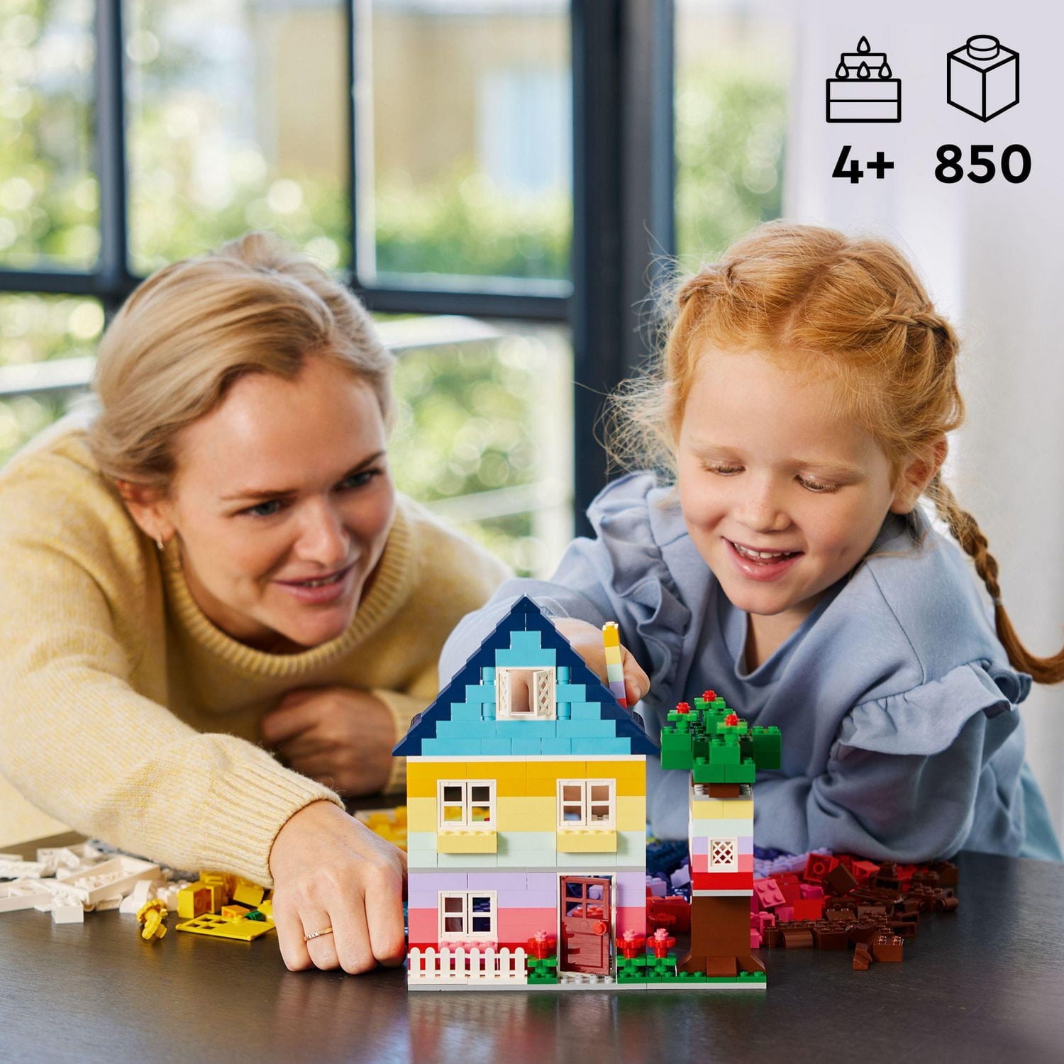 LEGO Classic Creative Houses Brick Building Set for Kids, Toy House Gift with Accessories and Doll Houses, Creative Toy for Young Builders, Boys and Girls Ages 4 and Up, 11035